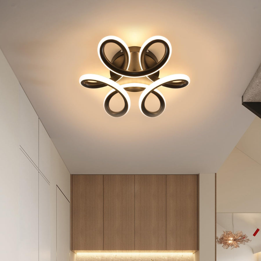 LED LED VERTEX HELIX, 44W, вълнообразна, студена/гореща/неутрална светлина, черна