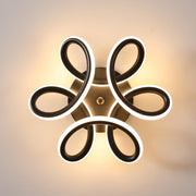 LED LED VERTEX HELIX, 44W, вълнообразна, студена/гореща/неутрална светлина, черна