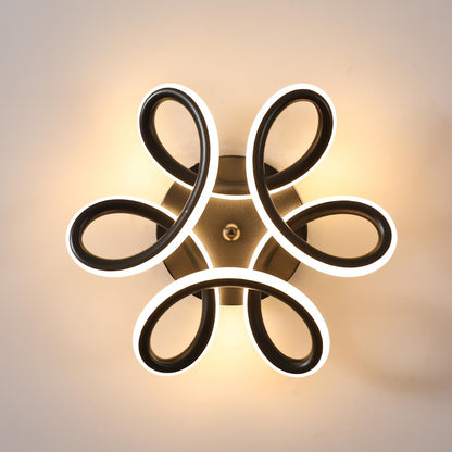 LED LED VERTEX HELIX, 44W, вълнообразна, студена/гореща/неутрална светлина, черна