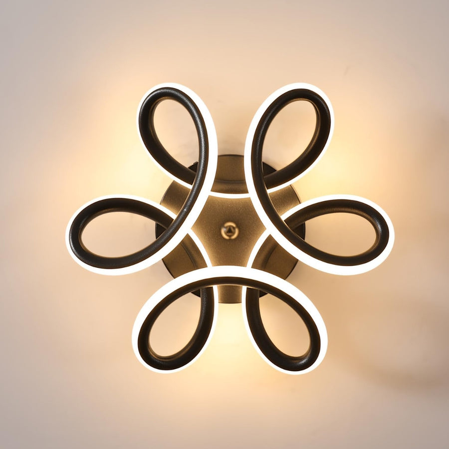 LED LED VERTEX HELIX, 44W, вълнообразна, студена/гореща/неутрална светлина, черна