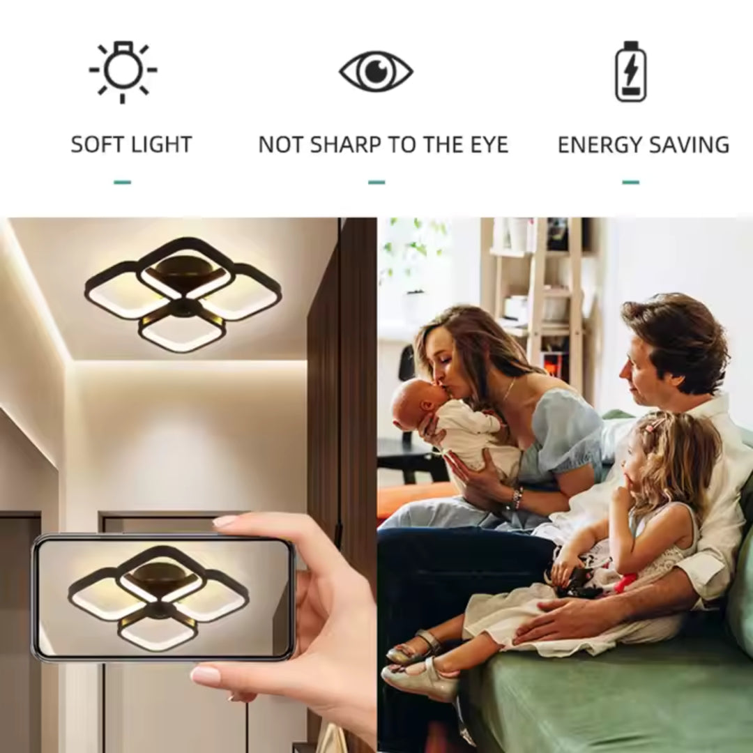 LED LED VERTEX TESSER, 36W, студена/гореща/неутрална светлина, черна