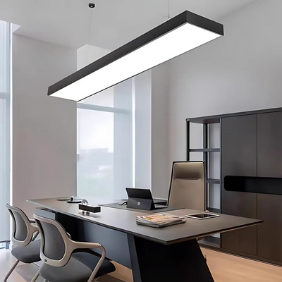 LED висящ полилей DARIN, 120см, 23W, Регулируема височина, Студена светлина, Черен