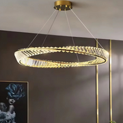 LED полилей с дистанционно управление и Luigi Crystal, 35W, студена/гореща/неутрална светлина, нестабилна, златиста