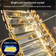 LED полилей с дистанционно управление и Luigi Crystal, 35W, студена/гореща/неутрална светлина, нестабилна, златиста