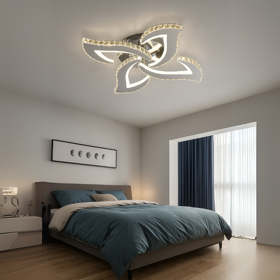 LED LED Луд Алехандро с дистанционно управление, лъч, хром, кристали, 3000k/4000k/6000k