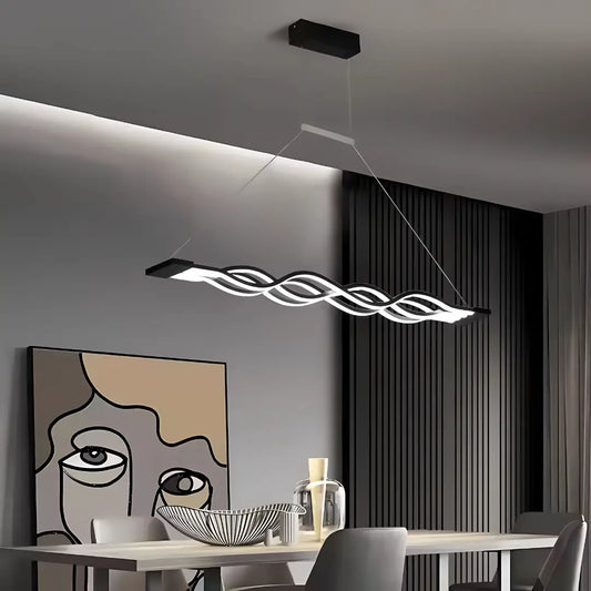 LED полилей с дистанционно управление на вълната, 76W, 4 кръга, студена/гореща/неутрална светлина, нестабилна, черна, регулируема височина
