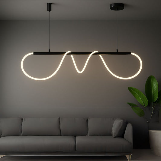 Суспендиран Lustra LED Acril Divino 25W с дистанционно управление, греда, 3000K, черно