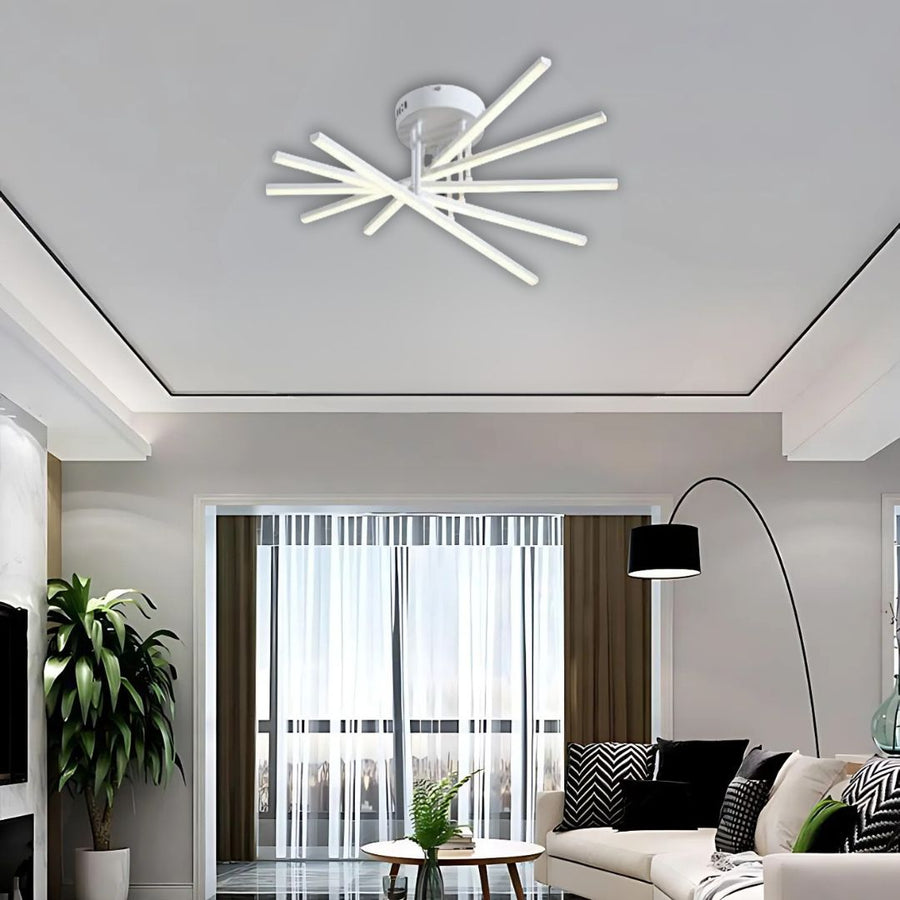 LED полилей с Gio Remote Control, 90W, 5 елемента, студена светлина/облечена/неутрална, нестабилна, бяла
