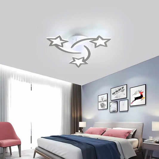 LED полилей с дистанционно управление на iPomoea, 48W, 3 звезди, студена/гореща/неутрална светлина, нестабилна, бяла