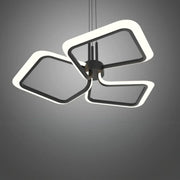 LED LULS, окачен с дистанционно управление rimini 51w, 3 квадрата, студена/гореща/неутрална светлина, нестабилна, черна