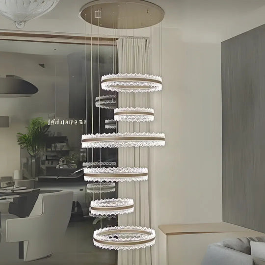 Окачен LED полилей с дистанционно управление NIVALIS Grand 480W, Студена/Топла/Неутрална светлина, Димируем, Регулируем по височина, Златен Modern Chandeliers Default Title Alessandro Design