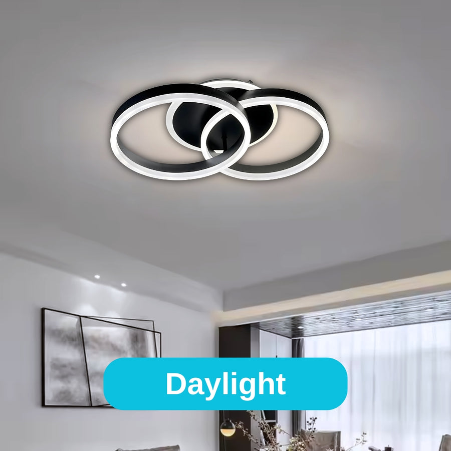LED полилей със Stephan Remote Control, 55W, 2 кръга, студена/гореща/неутрална светлина, нестабилна, черна