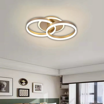 LED полилей със Stephanie Remote Control, 55W, 2 кръга, студ/гореща/неутрална светлина, нестабилен, златист