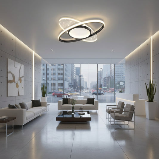 LED полилей с дистанционно управление Vario 110W, овално, студено/гореща/неутрална светлина, нестабилна, черна