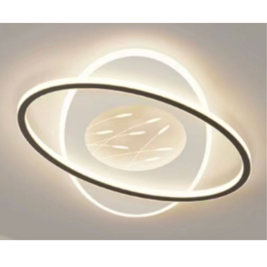 LED полилей с дистанционно управление Volta 125W, овален, студ/гореща/неутрална светлина, нестабилен, черен