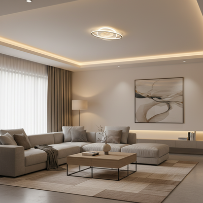 LED полилей с дистанционно управление Volta 125W, овален, студ/гореща/неутрална светлина, нестабилен, черен