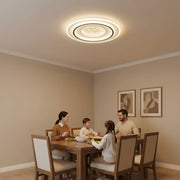 LED полилей с 125W спално дистанционно управление, кръгло, студено/гореща/неутрална светлина, нестабилна, черна