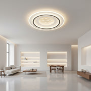 LED полилей с 125W спално дистанционно управление, кръгло, студено/гореща/неутрална светлина, нестабилна, черна