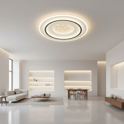 LED полилей с 125W спално дистанционно управление, кръгло, студено/гореща/неутрална светлина, нестабилна, черна