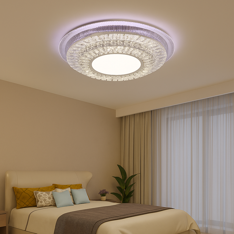LED полилей с дистанционно управление Miralux RGB, 70W, синя/студена/топла светлина, бяла, бяла