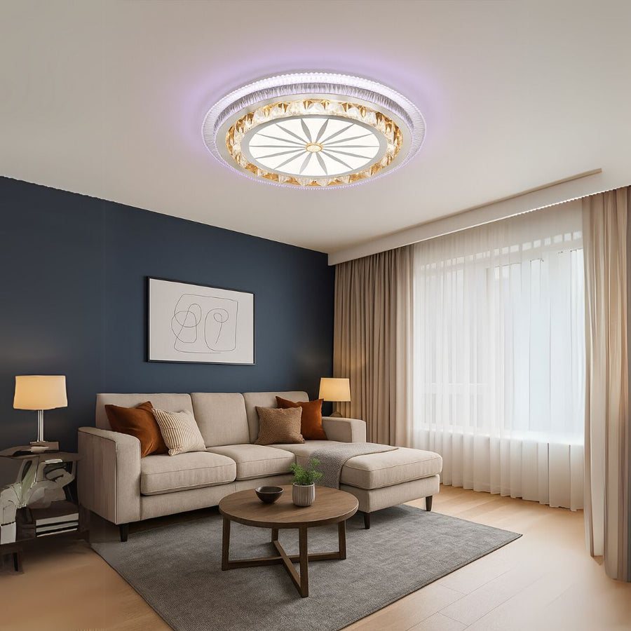LED полилей с дистанционно управление Miralux, 96W, студена/гореща/RGB светлина, нестабилна, черна