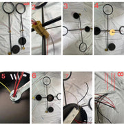 LED полилей с дистанционно управление Мария, 45W, 4 елемента, гореща/студена/неутрална светлина, нестабилна, черна