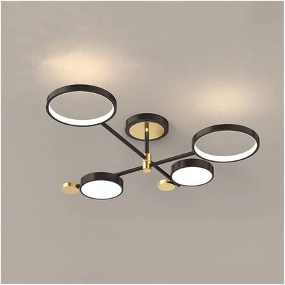 LED полилей с дистанционно управление Мария, 45W, 4 елемента, гореща/студена/неутрална светлина, нестабилна, черна