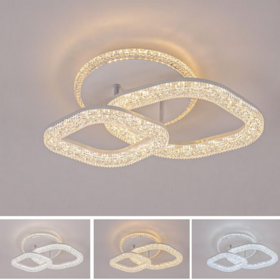 LED LED ASGARD дистанционно управление, маргаритка, бяла, кристали