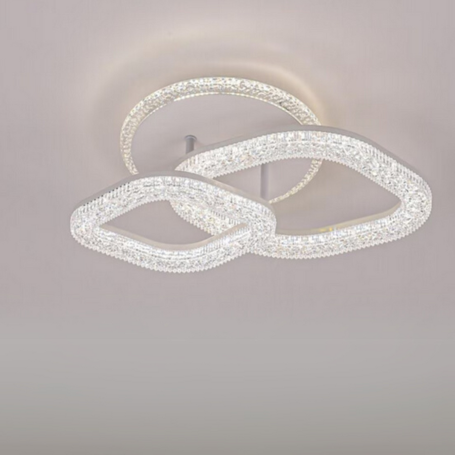 LED LED ASGARD дистанционно управление, маргаритка, бяла, кристали