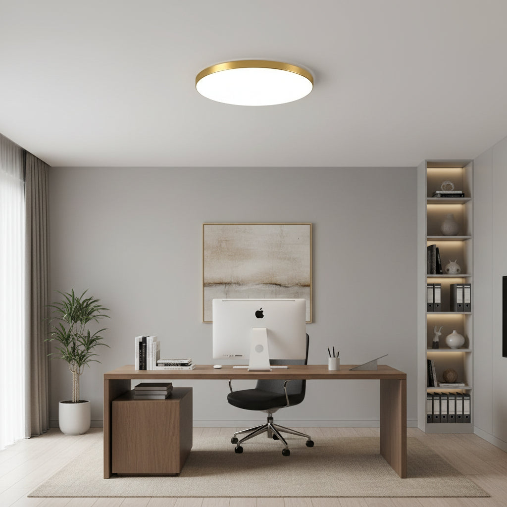 SOLIS LED плафон 37cm 33W Cold Light Gold – Alessandro Design