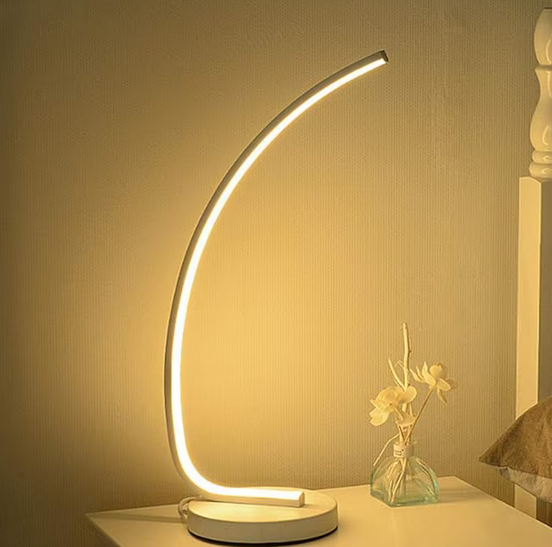 Немезисна LED лампа, 10W, студена/гореща/неутрална светлина, метална и акрилна, бяла