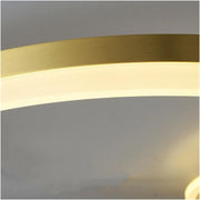 LED полилей с дистанционно управление на Дарио, 4 кръга, 103W, гореща/студена/неутрална светлина, нестабилна, златиста
