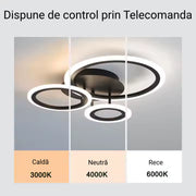 LED полилей с дистанционно управление на Бети, 41W, 3 кръга, студена/гореща/неутрална светлина, нестабилна, черна