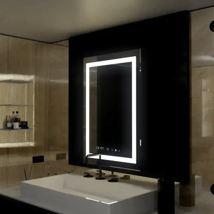 Правоъгълно светодиодно огледало 75x90cm verite motionglow marcello simable clock defrition system