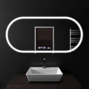 Овално светодиодно огледало, 80x50см, сензор за motionglow marcello, система за деактивиране, часовник