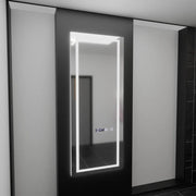 Правоъгълно светодиодно огледало, 60x150см, радар на сензора на Алесия, радар Marcello, система за размразяване, часовник и термометър, размирен, обличане на мода