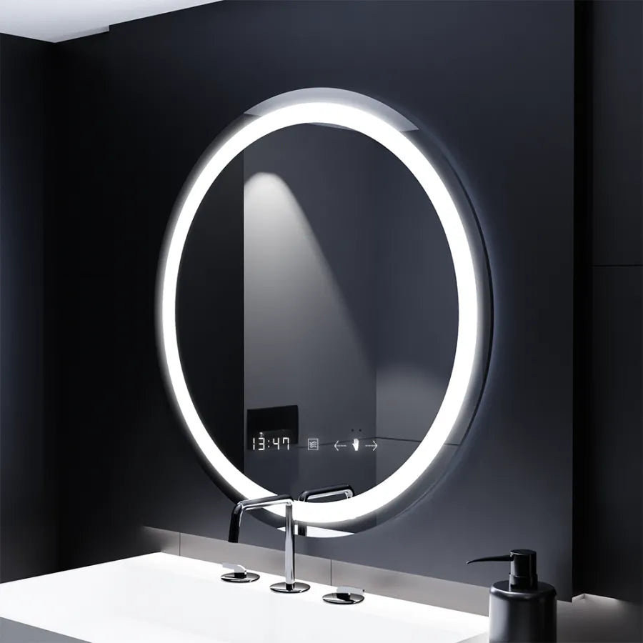Кръгло светодиодно огледало 70см Celeste Motionglow Marcello Dimable Clock System