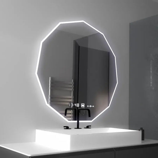 Огледален светодиод Polygon 70cm Judith Sensor Motionglow Marcellow Dimable Clock System