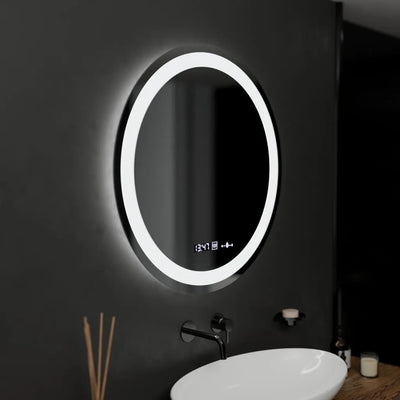 60 см кръгло светодиодно огледало Celeste Motionglow Marcello Dimable Clock Defrition System
