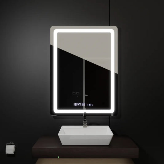 Правоъгълно светодиодно огледало 60x80cm Motionglow сензор Marcellow Wizz System Debrosting Clock & Dimable Thermometer