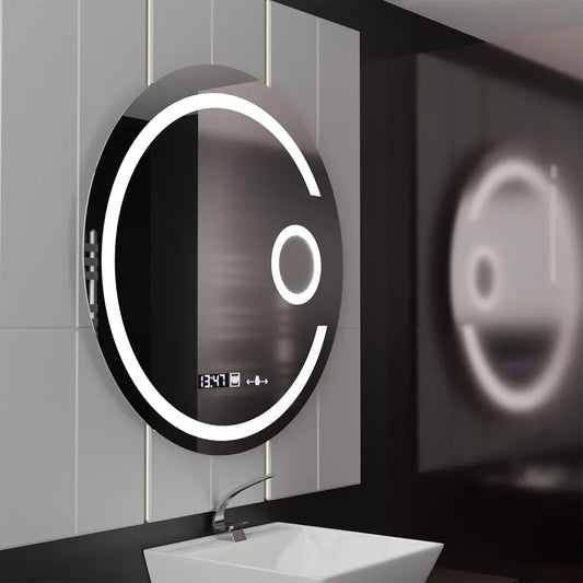 Огледален светодиод кръг 70см Visio Motionglow Marcello Dislantic Clock System & Cosmetic Thermometer