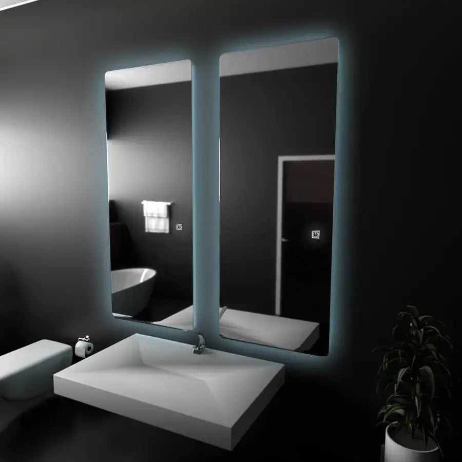 Правоъгълно светодиодно огледало 60x150cm Marcello Touch Tranesh Quarzo