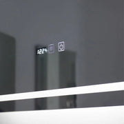 Правоъгълно LED огледало 70x90cm EDGE Touch Demister System, черна рамка