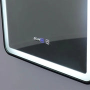 Правоъгълно LED огледало 70x90cm EDGE Touch Demister System, черна рамка