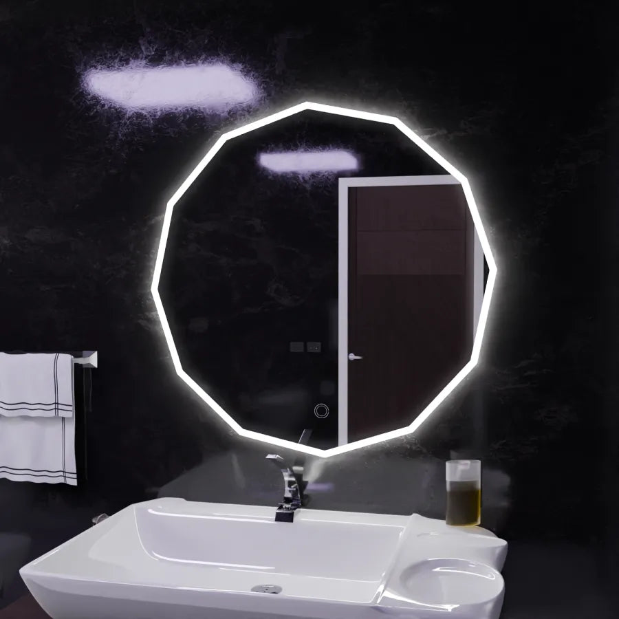 LED Touch Lichtkreis LED огледало, 70x70 cm