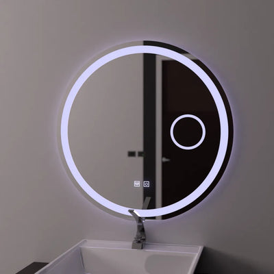 LED кръгло огледало 70 см, Luxor Touch, система против запотяване, димиране