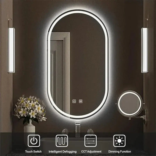 Огледален LED Touch Rainer, с функция с увреждания 60x80 cm, колекция Korman