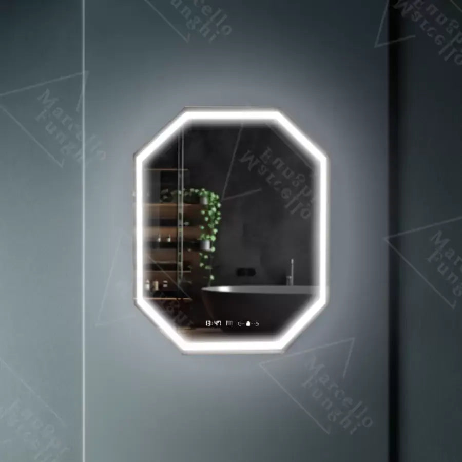 Огледален светодиод Polygon 60x80cm Ralya Sensor Motionglow Система с увреждания и термометърът се разменя