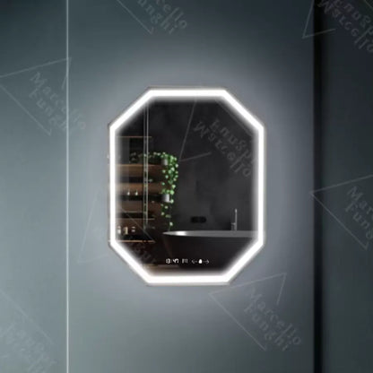 Огледален светодиод Polygon 60x80cm Ralya Sensor Motionglow Система с увреждания и термометърът се разменя