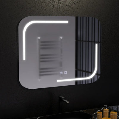 Правоъгълно LED огледало, 80x60см, Retrica Touch, система за деактивиране